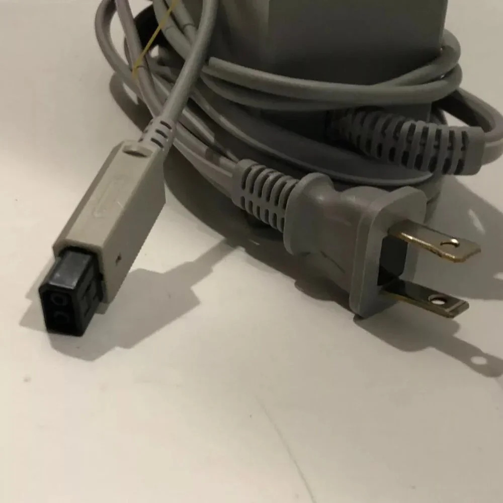 Nintendo Wii Gray Power Cord Wired RVL-002 Authentic, Tested, Works
